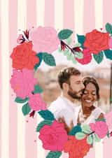 Personalised Valentines Day Photo Card created by Nina Raby - Jones - Pretty Valentine's Day Card - For Her - Roses - Hearts 