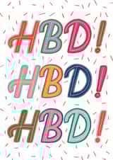 Classic Birthday Card - HBD! created by Mallory McAfee