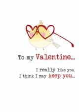 Cute Valentine's card for a partner / significant other - I may keep you created by Dandelion Stationery