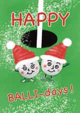 Cute and Cheery Christmas Golf Card - Happy Balli-days! created by Big Heart Designs