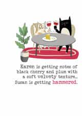 Funny birthday card for a friend or significant other - wine themed created by Dandelion Stationery