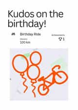Happy birthday Strava ride created by ver.on.icaa & visuals