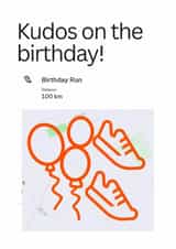 Happy birthday Strava run created by ver.on.icaa & visuals