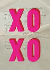 Arty Valentine's Day Card – Hugs And Kisses - XO created by Brainbox Candy