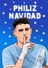 Funny Christmas Card - Phil Foden - Man City created by All Things Banter