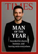 Funny Birthday Card - Man Of The Year created by Hello Fridays Studio