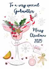 Traditional Christmas Card - For Godmother - 2025 created by Katie Phythian Design