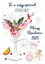 Traditional Christmas Card - For Friend - 2025 created by Katie Phythian Design