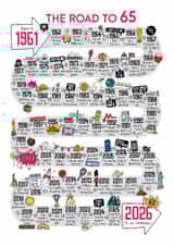 Cute 65th Birthday Card - The Road To 65 - 1961 created by Eskimo Kiss Designs