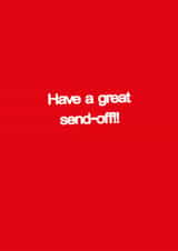 SEND OFF! Give your friend this fun red card before they head off on travels! created by Stefan van Zoggel