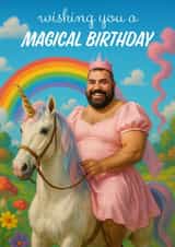 Funny Birthday Card - Unicorn Princess created by AbiGoLucky