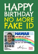 Personalised Birthday Photo Card created by AbiGoLucky - Funny Birthday Card - No More Fake ID - Mclovin