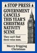 Funny Goverment Christmas Card created by The Awkward Card Company 