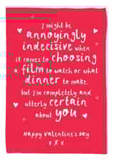 Classic Valentine's Day Card - Certain About You created by Bow & Bell