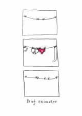 Brief encounter underwear Valentines card created by Happy Street