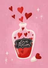 Cute Valentine's Day/Anniversary Card - Love Potion - Hearts created by Silky Rose Design