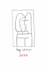 Hugs and kisses Valentine's card created by Happy Street