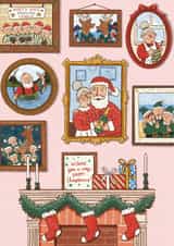 Cute Hand Drawn Christmas Card with whimsical illustrations created by Poppet and Moose