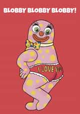 Cute & Silly Blobby Bum Valentine’s Card – I Love You Edition created by Silent Disco Design