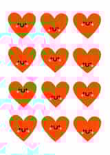 Cute Valentine's Day/Anniversary Card - Smiley Hearts created by Nicola Watson