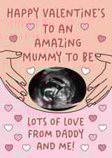 Personalised Valentines Day Photo Card created by Stuck Shop Gifts - Cute Valentine's Card From The Bump - Mummy To Be Photo Card