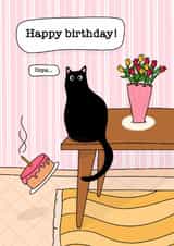 Cute birthday card - funny cat created by Deadpixel