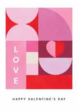 Arty Valentine's Day Card - Love - Contemporary Pattern created by Lemon and Sugar 
