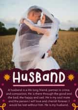 Personalised Valentines Day Photo Card created by Joanne Hawker - Classic Valentine's Day/Anniversary Card - For Husband - Heartfelt Poem