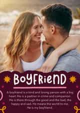 Personalised Valentines Day Photo Card created by Joanne Hawker - Classic Valentine's Day/Anniversary Card - For Boyfriend - Heartfelt Poem