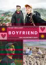 Personalised Valentines Day Photo Card created by Joanne Hawker - Classic Valentine's Day Card - Brilliant Boyfriend