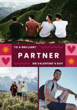 Personalised Valentines Day Photo Card created by Joanne Hawker - Classic Valentine's Day Card - Brilliant Partner