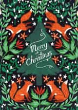 Classic Christmas Card - Foxes created by Ohh Deer