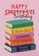 Funny Birthday Card - Smut Books created by Giddy Kipper