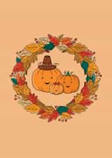 Autumn Pumpkin Family Wreath created by Diego Carvalho