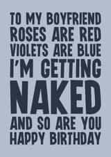 Cheeky Valentine's Day Card - For Boyfriend - Let's Get Naked created by Blind Faith