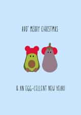 Cute jellycat inspired Christmas card - ideal for couples created by Salt & Sage