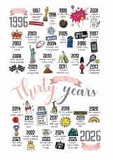 Cute Anniversary Card - 30th Pearl Wedding - Life Events created by Eskimo Kiss Designs