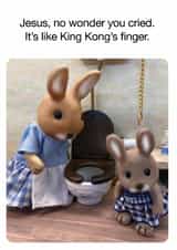 Funny Birthday Card – King Kong’s Finger created by Brainbox Candy