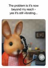 Funny Birthday Card – Beyond My Reach - Vibrator created by Brainbox Candy