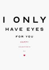 Eye Chart Valentine's Day Card - Have you got 20/20 vision? created by JH Designs