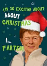 Funny Christmas Card - Celia Imrie - The Traitors created by Artsy Gift Co