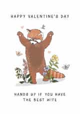 Cute Valentine's Day Card - For Wife - Red Panda created by Making Meadows Ltd