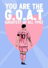 Funny Football Valentines Day Card Featuring Messi - Inter Miami Football Card created by ZB CREATIVE