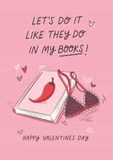 Funny Valentines Day Card - Spicy Books created by Kimberley Designs