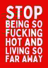 Funny Valentine's Day/Anniversary Card - LDR - Living So Far Away created by Sundiva Designs