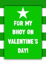 Celtic Valentines Day Card For Him - Bhoys In Green Card created by ZB CREATIVE