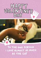 Personalised Valentines Day Photo Card created by Angela Chick - Funny Valentine's Day Card - Love You Almost As Much As The Cat
