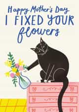 Funny Mother's Day Card - Naughty Cat created by AbiGoLucky