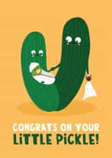 Cute New Baby Card - Little Pickle - Pickles created by Lucy Maggie Designs