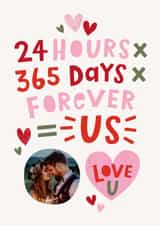 Personalised Valentines Day Photo Card created by Dotty Black - Classic Valentine's Day Card - Forever Us